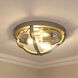 Saxon 2 Light 14 inch Olympic Gold Flush Mount Ceiling Light